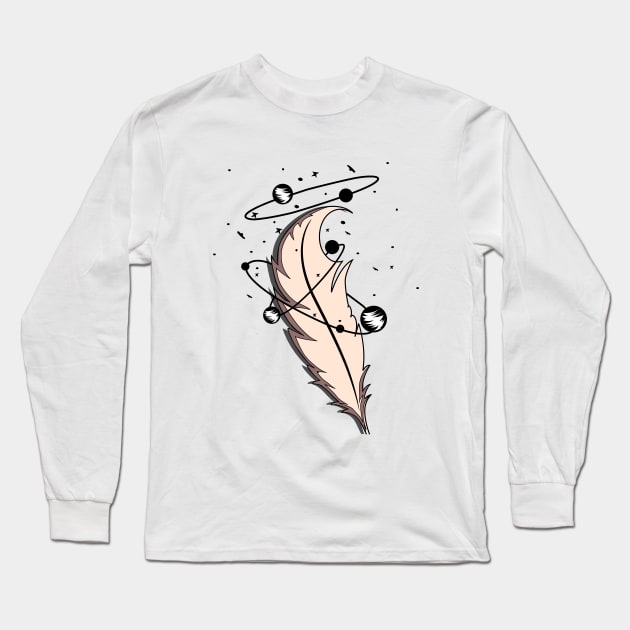 quill planets ,awesome quill space Long Sleeve T-Shirt by MdArt43